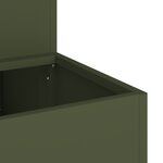 vidaXL jardinière jardin 2 niveaux 100x60x45 cm Olive Acier