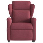 vidaXL Fauteuil de massage inclinable électrique Rouge bordeaux Tissu