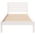 vidaXL Cadre de lit Blanc 100 x 210 cm Bois massif en pin