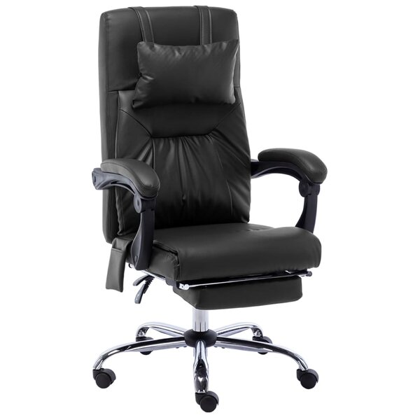 Chaise fauteuil siège de bureau informatique étude de massage similicuir noir 02_0024018