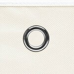 vidaXL Boîtes de rangement avec couvercles 4Pièces Blanc 32x32x32cm Tissu