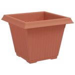 vidaXL Pot de Fleurs Carré 6 pc Rouge brique 38 x 38 x 30 cm Plastique