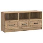 vidaXL Meuble TV 102 x 34 5 x 47 cm Chêne artisanal Bois d'ingénierie