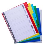 Intercalaires Imprimés Numériques Polypropylène 12/100e - 6 Positions - A4 Maxi - Assorties Vives - Exacompta