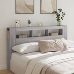 vidaXL Tête de lit à LED sonoma gris 180x18 5x103 5 cm bois ingénierie