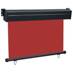vidaXL Auvent latéral de balcon 125x250 cm Rouge