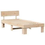 vidaXL Cadre de lit Marron 80 x 200 cm Bois massif en pin
