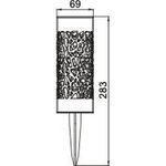 Borne solaire inox GALIX G4445 - A poser ou à planter - 28 cm - Blanc chaud