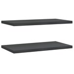 vidaXL Étagères murales 2 Pièces 75x40x3 cm noir acier inoxydable