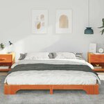 vidaXL Cadre de lit Marron 200 x 220 cm Pin massif