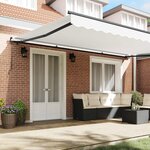 vidaXL Auvent Rétractable Blanc 500 × 350 cm Polyester et Acier