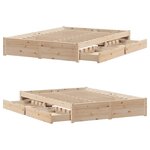 vidaXL Cadre de lit sans matelas 120x200 cm bois de pin massif