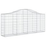 vidaXL Paniers à gabions arqués 8 Pièces 200x30x80/100 cm Fer galvanisé