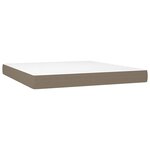 vidaXL Sommier à lattes de lit avec matelas LED Taupe 160x200 cm Tissu