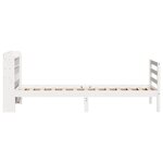 vidaXL Cadre de lit avec tête de lit sans matelas blanc 90x200 cm