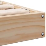vidaXL Cadre de lit surélevé Naturel 213.5 x 104 x 9 cm Pin massif