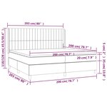 vidaXL Sommier à lattes de lit et matelas Gris clair 200x200cm Velours