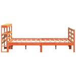vidaXL Cadre de lit sans matelas cire marron 135x190cm bois pin massif