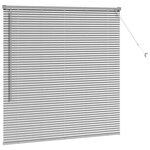 vidaXL Store de Fenêtre avec des rideaux Argenté 80 x 130 cm Aluminium