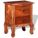 vidaXL Table de chevet avec tiroirs Bois d'acacia massif