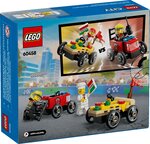 LEGO City - Ensemble de Bolides de Course : Camion de Pizza contre Camion de Pompiers - 60458