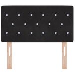 vidaXL Tête de Lit en Velours Argyle Manuel Noir 80 cm Velours