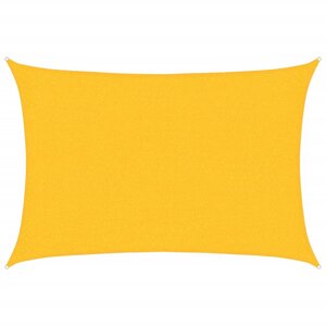 vidaXL Voile d'ombrage 160 g/m² rectangulaire jaune 2x3 m PEHD