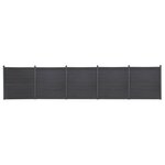 vidaXL Ensemble de panneaux de clôture gris 872x186 cm WPC