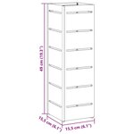 vidaXL Porte-parapluie Blanc 15 5 x 15 5 x 49 cm Métal