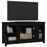 vidaXL Meuble TV Noir 103x36 5x52 cm Bois de pin massif