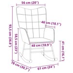 vidaXL Chaise à bascule Rose Tissu Sherpa