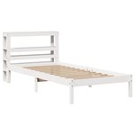 vidaXL Cadre de lit sans matelas blanc 90x190 cm bois de pin massif