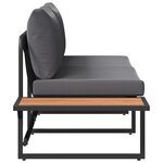 vidaXL Canapé de jardin 2 places avec coussins anthracite