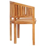 vidaXL Banc de jardin en forme de banane 120 cm Teck solide