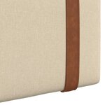 vidaXL Tête de lit suspendue Crème PU antique