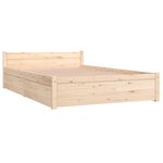 vidaXL Cadre de lit avec tiroirs 120x190 cm Petit double