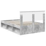 vidaXL Cadre de lit Béton 120 x 190 cm Bois d'ingénierie