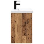 vidaXL Meuble de salle de bain avec robinet Bois ancien