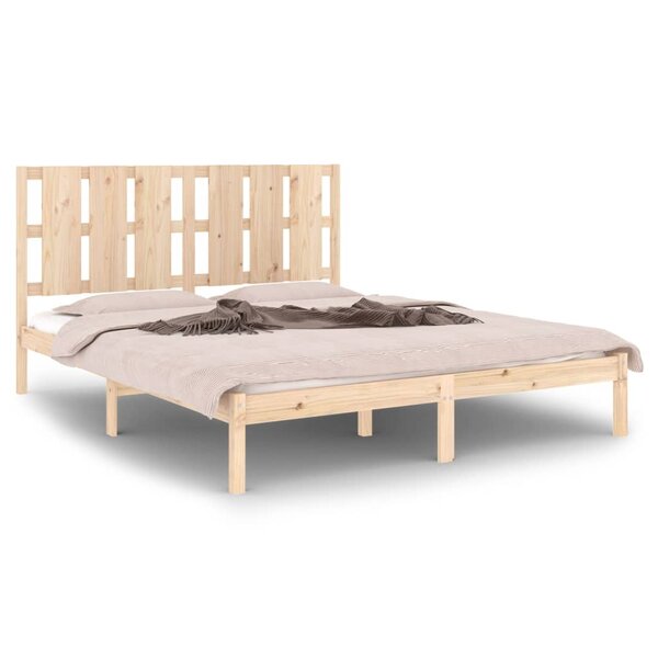 vidaXL Cadre de lit sans matelas 150x200 cm bois massif