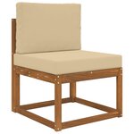 vidaXL Coussin de canapé d'extérieur 2 Pièces Beige Polyester