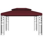 vidaXL Pavillon 3 97 x 2 96 x 2 68 m Bordeaux Polyester et Acier