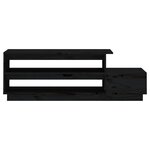 vidaXL Table basse Noir 120x50x40 5 cm Bois massif de pin
