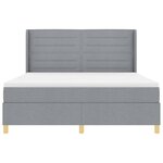 vidaXL Lit à ressorts avec matelas Gris clair 140 x 200 cm tissu