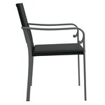 vidaXL Chaises de jardin avec coussins lot de 2 noir 56x59x84 cm rotin