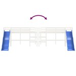 vidaXL Lit mezzanine enfants toboggan blanc 90x200 cm bois pin massif