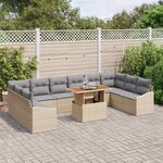 vidaXL Ensemble de salle à manger pour jardin 11 Pièces Beige et gris