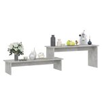 vidaXL Meuble TV Gris béton 180x30x43 cm Bois d'ingénierie