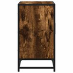 vidaXL Armoire de lavabo de salle de bain chêne fumé 65x33x60 cm
