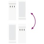 vidaXL Porte-manteau mural Blanc 70 x 10 x 90 cm Bois d'ingénierie