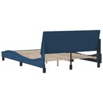 vidaXL Cadre de lit sans matelas Hanko bleu 140x190 cm tissu